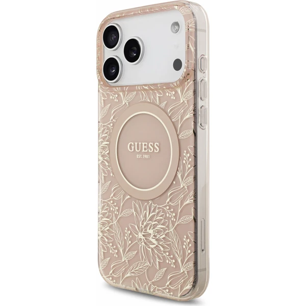 Guess IML Flowers Allover Strap MagSafe Zadný kryt pre iPhone 18 Pro Max Pink - Puzdra - Obrázok 0ac204765dd4441fb7ff376b981c08d8
