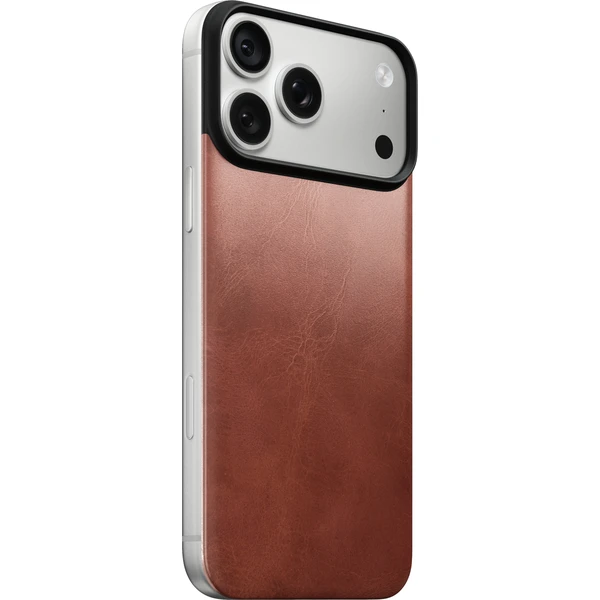 Nomad Magnetic Leather Back (Horween) MagSafe kožený kryt iPhone 17 Pro Max/18 Pro Max Olde Dublin - Puzdra - Hlavný obrázok