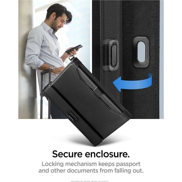Spigen Universal Passport Holder puzdro na cestovné doklady čierne - Puzdra - Obrázok 0b17c36ec65c47f7ac5452604669fcbd
