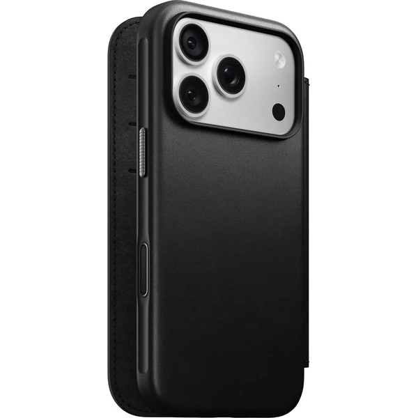 Nomad Modern Leather Folio MagSafe kožené puzdro iPhone 17 Pro/18 Pro Black - Puzdra - Hlavný obrázok