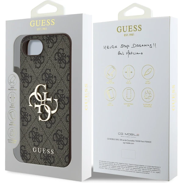 Guess PU 4G Metal Logo kryt iPhone 17e/16e hnedý - Puzdra - Obrázok 0b386fe1441848c68f9f5b2a2e741afa