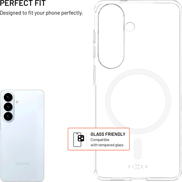 FIXED MagShell ultratenký kryt s MagSafe Samsung Galaxy S26 priehľadný - Puzdra - Obrázok 0b73fe44dfe448a78b0d9b2091846379