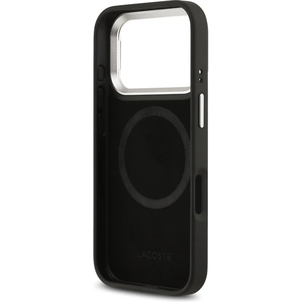 Lacoste Iconic Petit Pique Camera Stand MagSafe kryt iPhone 17 Pro čierny - Puzdra - Obrázok 0b7a822e66854b3eb4d0738ad3802a31