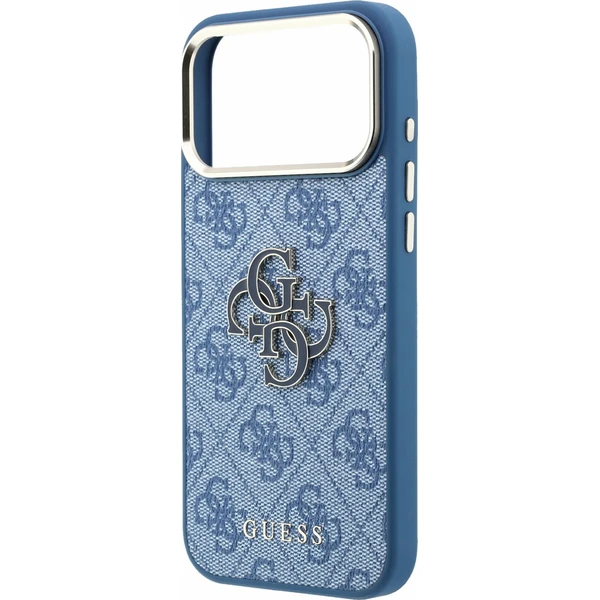 Guess PU 4G Resin Metal Logo Zadný Kryt pre iPhone 18 Pro Max Blue - Puzdra - Obrázok 0b93baff09484bfa86edd23e42823c49