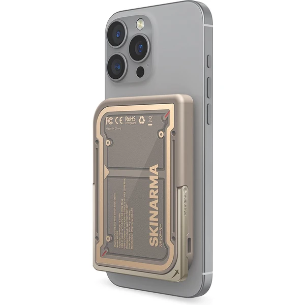 SKINARMA Nexus Mecha MagSafe powerbanka so stojanom, USB-C, PD (5000 mah) zlatá - Powerbanky - Obrázok 0b9668a17040499a9387b12dc0edfd16