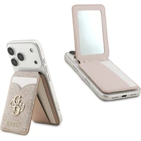 Guess PU 4G Mirror MagSafe Cardslot peňaženka so stojanom ružová - Peňaženky