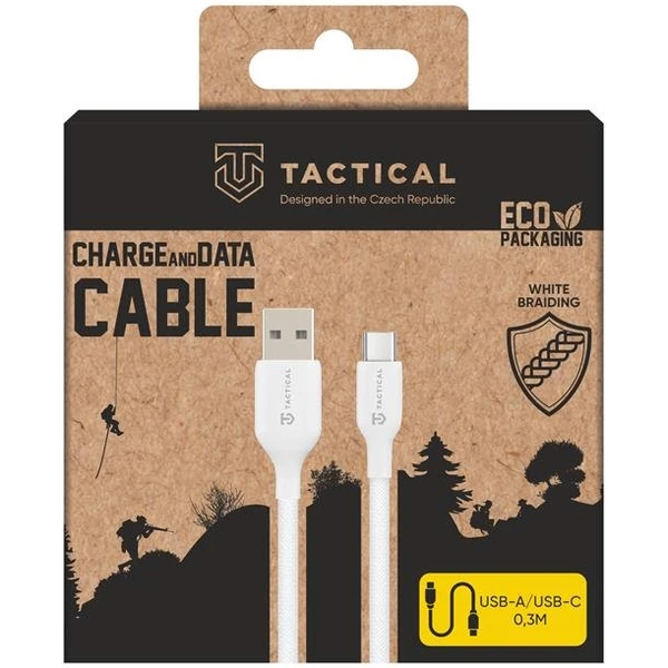 Tactical Stitch Thread USB-A/USB-C napájací kábel 15W 0,3m biely - Káble a redukcie - Obrázok 0bc7516790824a6c8bc2202b386b3bd8