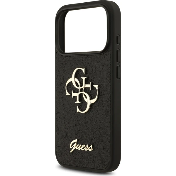 Guess PU Fixed Glitter 4G Metal Logo Zadný Kryt pre iPhone 18 Pro Black - Puzdra - Obrázok 0c32bab5c0194b7f9254b1d71c9d1003