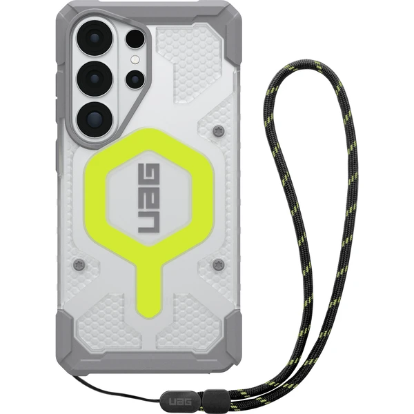 UAG Pathfinder Clear MagSafe kryt Samsung Galaxy S26 Ultra Active Neon Lanyard - Puzdra - Hlavný obrázok