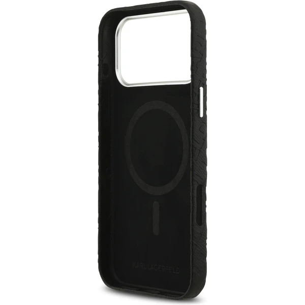 Karl Lagerfeld Grained PU Repeated Logo MagSafe kryt iPhone 17 Pro Max čierny - Puzdra - Obrázok 0c6d3da4bb3b4f83a0049a0ccc8c67b7