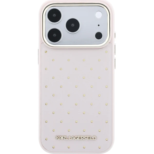 Karl Lagerfeld PU Perforated Gold Dots MagSafe Zadný kryt pre iPhone 17 Pro Max Pink - Puzdra - Obrázok 0caf99f635164d4ca690df2a0bf3d720