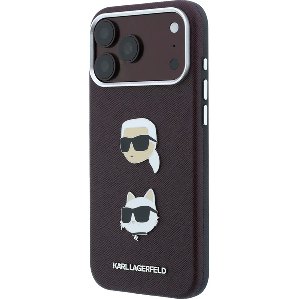 Karl Lagerfeld PU Semi Wrap Saffiano K&CH Heads kryt iPhone 18 Pro Max vínový - Puzdra - Obrázok 0cd6d76982a24e889b269f655d4ae6fd