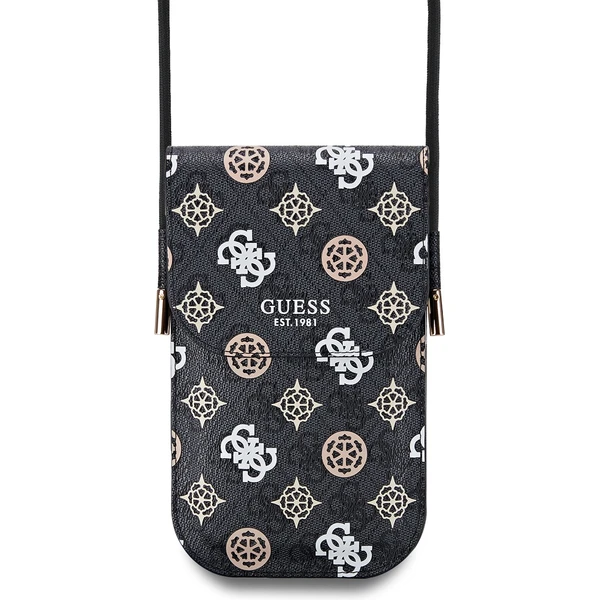 Guess PU 4G Peony Multicolor taška na telefón čierna - Puzdra - Hlavný obrázok