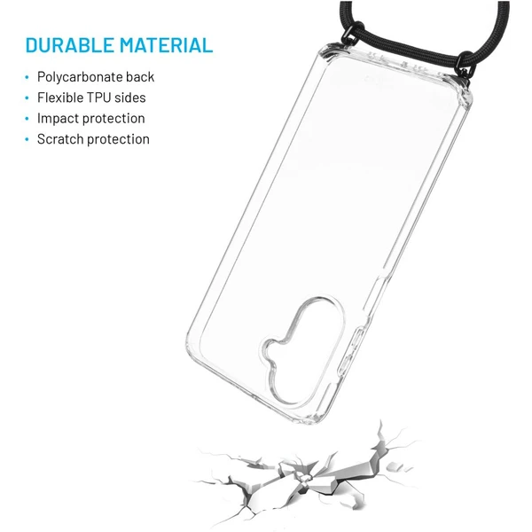 FIXED Pure Neck kryt s čiernou šnúrkou na krk pre Samsung Galaxy A26 5G - Puzdra - Obrázok 0d017762977746809cb53446c99c7817