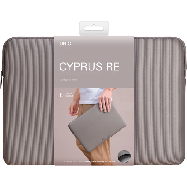 UNIQ Cyprus Ridge Edition neoprénové puzdro pre MacBook/notebook (15”/16") Pewter Grey - Puzdra - Obrázok 0d0258440cec49ba993d045b99df0a33