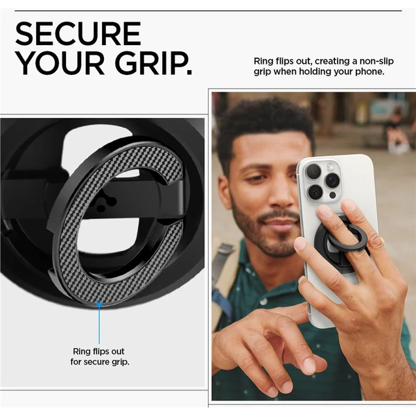 Spigen O-Mag Magnetic Phone Holder MagSafe stojan čierny - Stojany - Obrázok 0d3f0106888546b18b094f435ae5b4aa