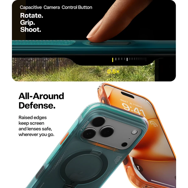Torras Ostand Q3 Air MagSafe kryt iPhone 17 Pro Max glacier sprint - Puzdra - Obrázok 0d6430dfb55341f493e4a7a495e84aaf