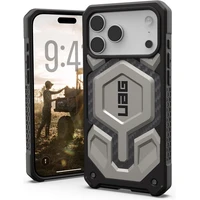 UAG Monarch Pro MagSafe Titanium kryt iPhone 17 Pro Max strieborný - Puzdra