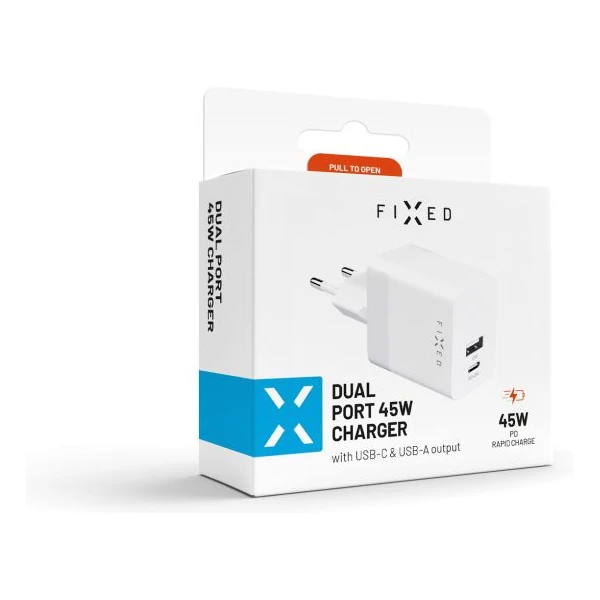 FIXED Mini nabíjačka s USB-C/USB-A, PD, 45W, biela - Nabíjačky - Obrázok 0d9723df4b5643ce8becef2e8d680de5