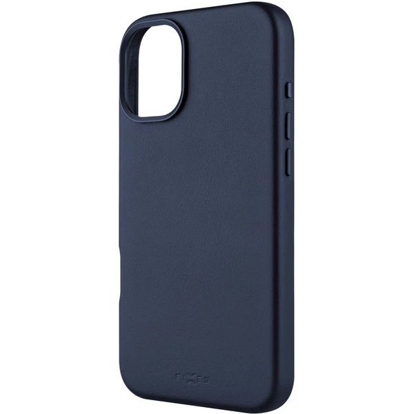 FIXED MagLeather kožený kryt s MagSafe Apple iPhone 16 Plus modrý - Puzdra - Hlavný obrázok