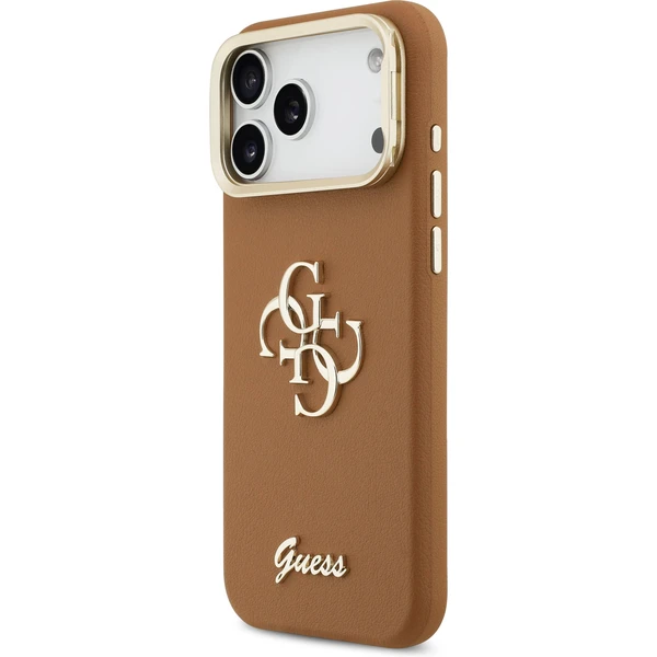 Guess PU Grained 4G Logo Stand Camera Frame kryt iPhone 17 Pro Max hnedý - Puzdra - Obrázok 0dde3be8980a4849b547b08599d3af3b