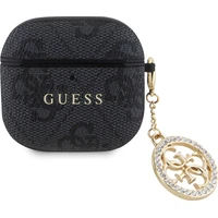 Guess 4G Script PC/PU Charm puzdro AirPods 4 čierne - Puzdra