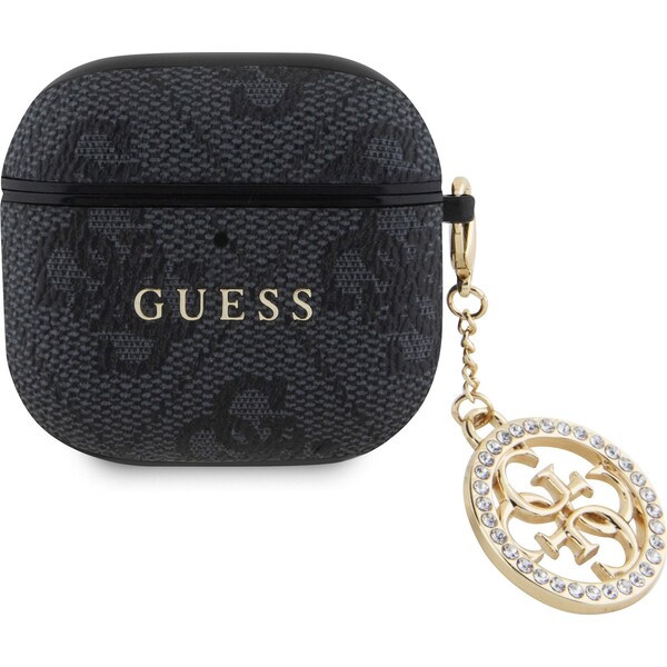 E-shop Guess 4G Script PC/PU Charm puzdro AirPods 4 čierne