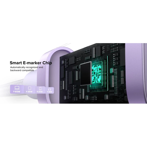 UGREEN Uno USB-C/USB-C napájací kábel 100W 1m fialový - Káble a redukcie - Obrázok 0df67baab04c42eba6e773a8e62c18d6