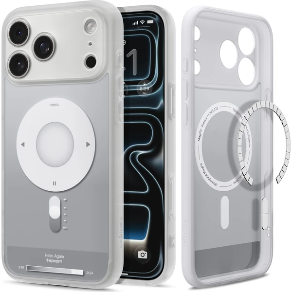 Spigen Ultra Hybrid MagSafe kryt iPhone 18 Pro/17 Pro classic silver - Puzdra - Obrázok 0e00817d66d24e84ba964ae7199cd4d0