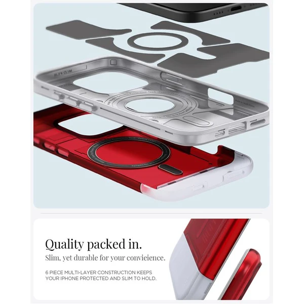 Spigen Classic C1 MagSafe kryt iPhone 16 Pro ruby - Puzdra - Obrázok 0e1104b324814ae0899285a675697cc5
