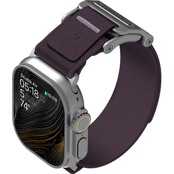 Aulumu A11 Mag Buckle Slim remienok Apple Watch 49/46/45/44/42mm strieborná pracka/~Might Purple~/re - Remienky - Hlavný obrázok