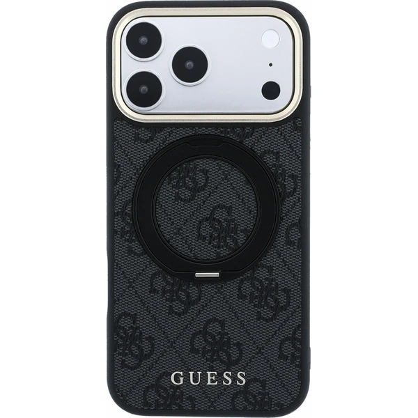 Guess PU 4G Ring Stand MagSafe Zadný kryt pre iPhone 18 Pro Max Black - Puzdra - Obrázok 0e3ee2c90692419d9c925d5d8bd02872