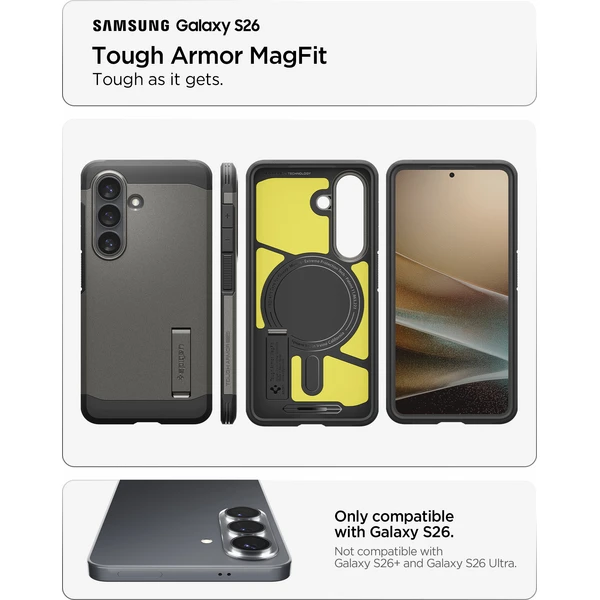 Spigen Tough Armor MagSafe kryt Samsung Galaxy S26 tmavozelený - Puzdra - Obrázok 0e41079e209546829e8ab4d61500373f