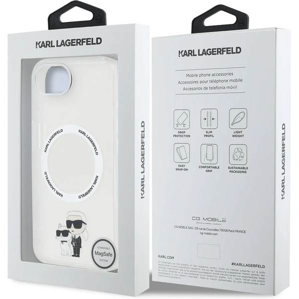 Karl Lagerfeld IML Karl a Choupette MagSafe kryt iPhone 17e/16e priehľadný - Puzdra - Obrázok 0e444923948b4162a248f11c464f4573