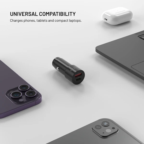 FIXED (63W) autonabíječka s USB-C/USB-A, PD 3.0, černá - Nabíjačky - Obrázok 0e52779c4d35497490a9eb726f59f213