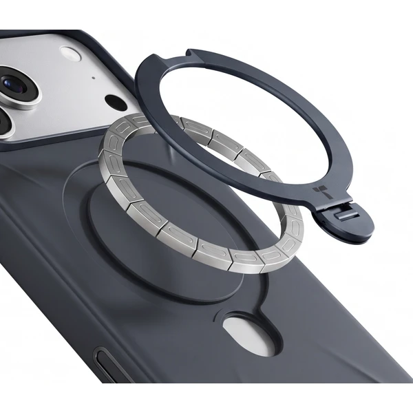 Torras OStand Q3 Silicone MagSafe kryt iPhone 18 Pro Max sivý - Puzdra - Obrázok 0e595f51975d47a28967f561cb6abfd1