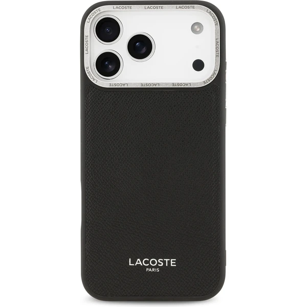 Lacoste PU Leather Champs Elysees MagSafe kryt iPhone 17 Pro Max čierny - Puzdra - Obrázok 0e767368be5b4c05bf089cef536128cf
