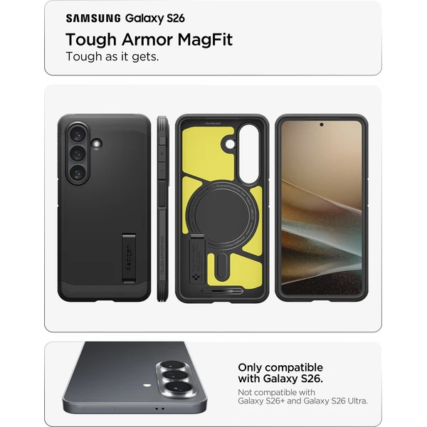 Spigen Tough Armor MagSafe kryt Samsung Galaxy S26 čierny - Puzdra - Obrázok 0e7bed4da33c461bb0e05c2f0cfa9e3a