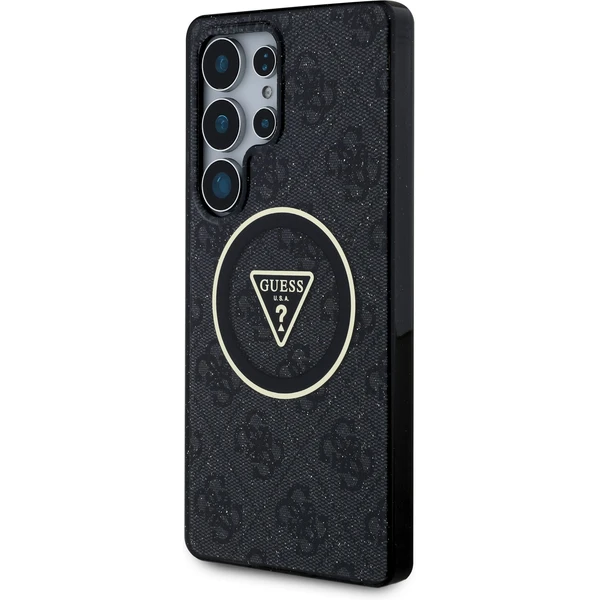 Guess IML 4G Glitter a Triangle Logo MagSafe kryt Samsung Galaxy S25 Ultra čierny - Puzdra - Obrázok 0e7fe4f672b745d8accf3931935e9fd6