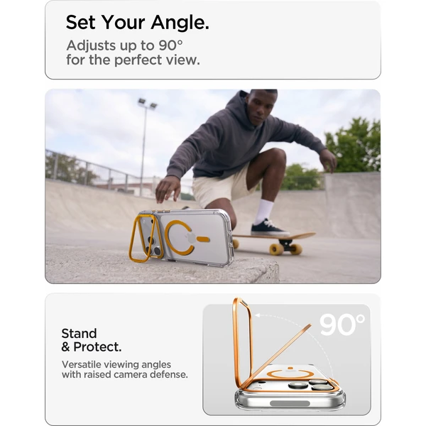 Spigen Ultra Hybrid Optik S MagSafe kryt iPhone 18 Pro/17 Pro clear orange - Puzdra - Obrázok 0e9c31b27a4f42c98a9679f423802a2c