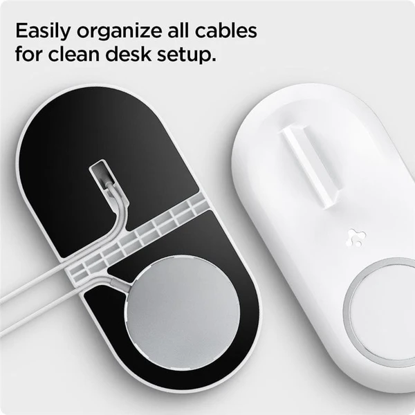 Spigen 2v1 MagFit Duo stojanček pre Apple Watch a iPhone biely - Stojany - Obrázok 0e9ed5fb01d8440aaae78107c55a5c7d