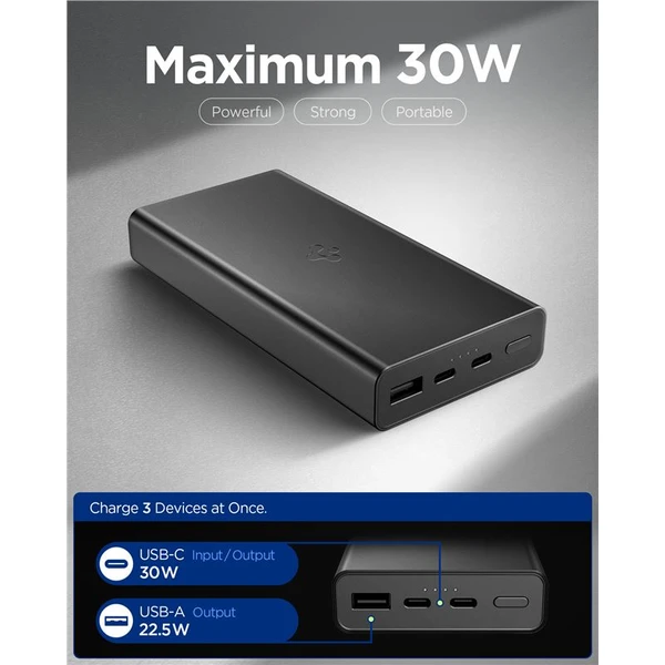 Spigen Essential powerbanka 20000mAh (30W) čierna (EA3020) - Powerbanky - Obrázok 0ea23af156f8488caf837a4784446273