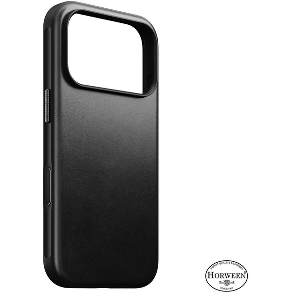 Nomad Modern Leather (Horween) MagSafe kožený kryt iPhone 18 Pro Black - Puzdra - Hlavný obrázok