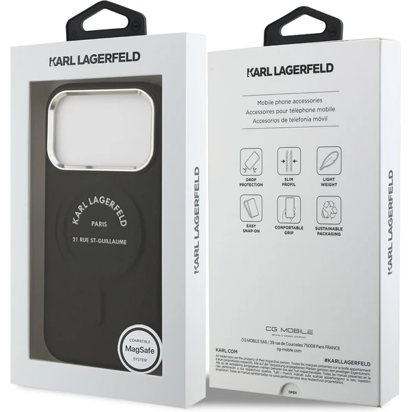 Karl Lagerfeld PU RSG Logo MagSafe kryt iPhone 17 Pro čierny - Puzdra - Obrázok 0f169d9793d641df91d0769286d827cb