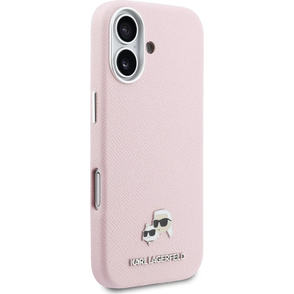 Karl Lagerfeld PU Karl and Choupette Heads Pins MagSafe kryt iPhone 17 ružový - Puzdra - Obrázok 0f1b4a05b96c4148b39ad8b7e67072fd
