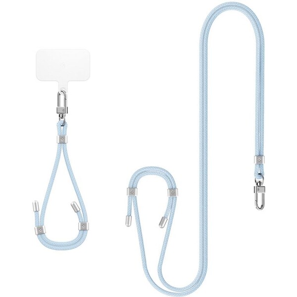 Spigen Universal Set 2 popruh a pútko s karabínou svetlo modrá