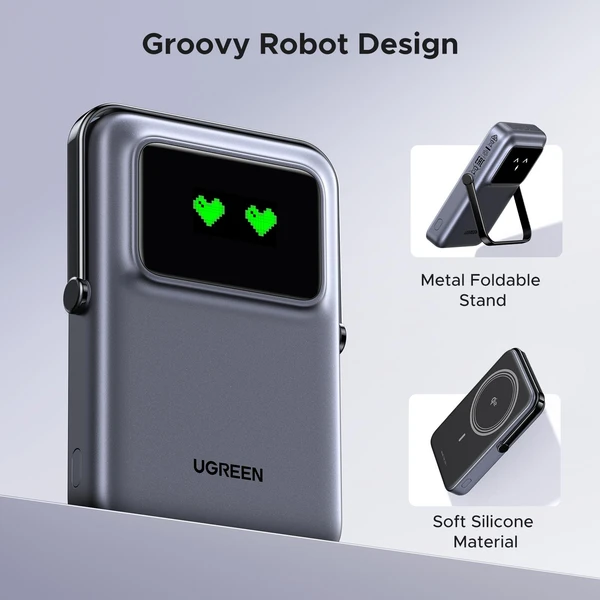UGREEN Uno MagSafe/Qi2 Powerbanka so stojanom, 10000 mAh, 20W, tmavo šedá - Powerbanky - Obrázok 0f44cb7f01a344a6a3538d77b58e3717