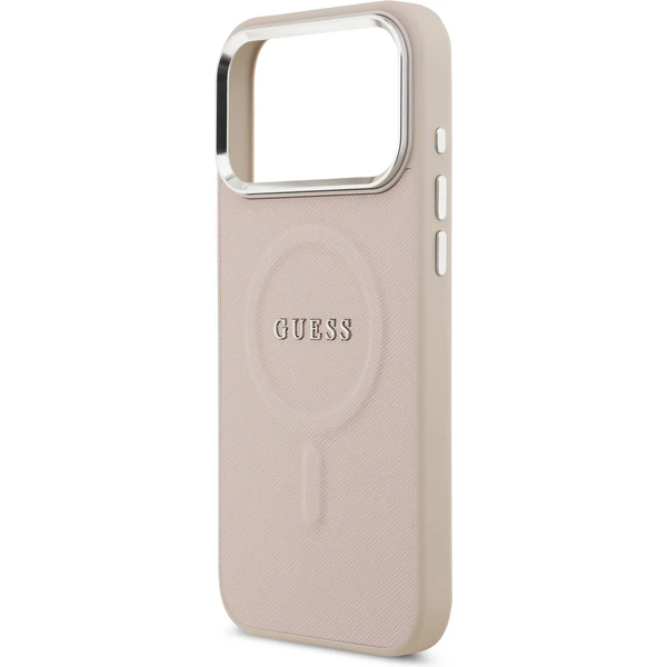 Guess PU Saffiano MagSafe kryt iPhone 17 Pro ružový - Puzdra - Obrázok 0f6a9b91c2554bedb92c996a06bbc6a6