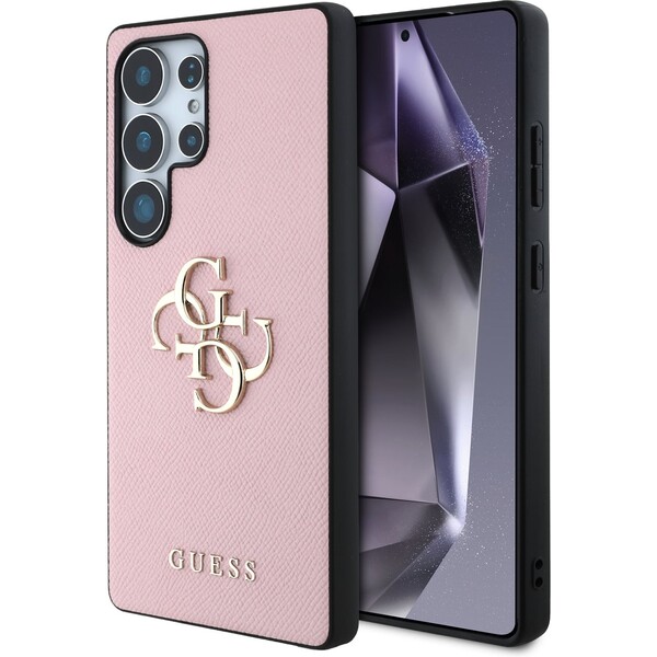 E-shop Guess PU Grained 4G Metal Logo kryt Samsung Galaxy S25 Ultra ružový