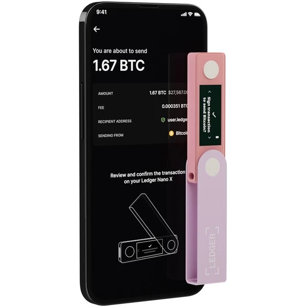 Ledger Nano X krypto peňaženka (iOS/Android/Windows/MacOS/Ubuntu) pastelovo ružová - Krypto peňaženky - Obrázok 0fa5270ff90e4834a01a33810942f8fc